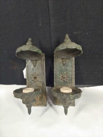 19th Century Cast Iron Wall Sconces
