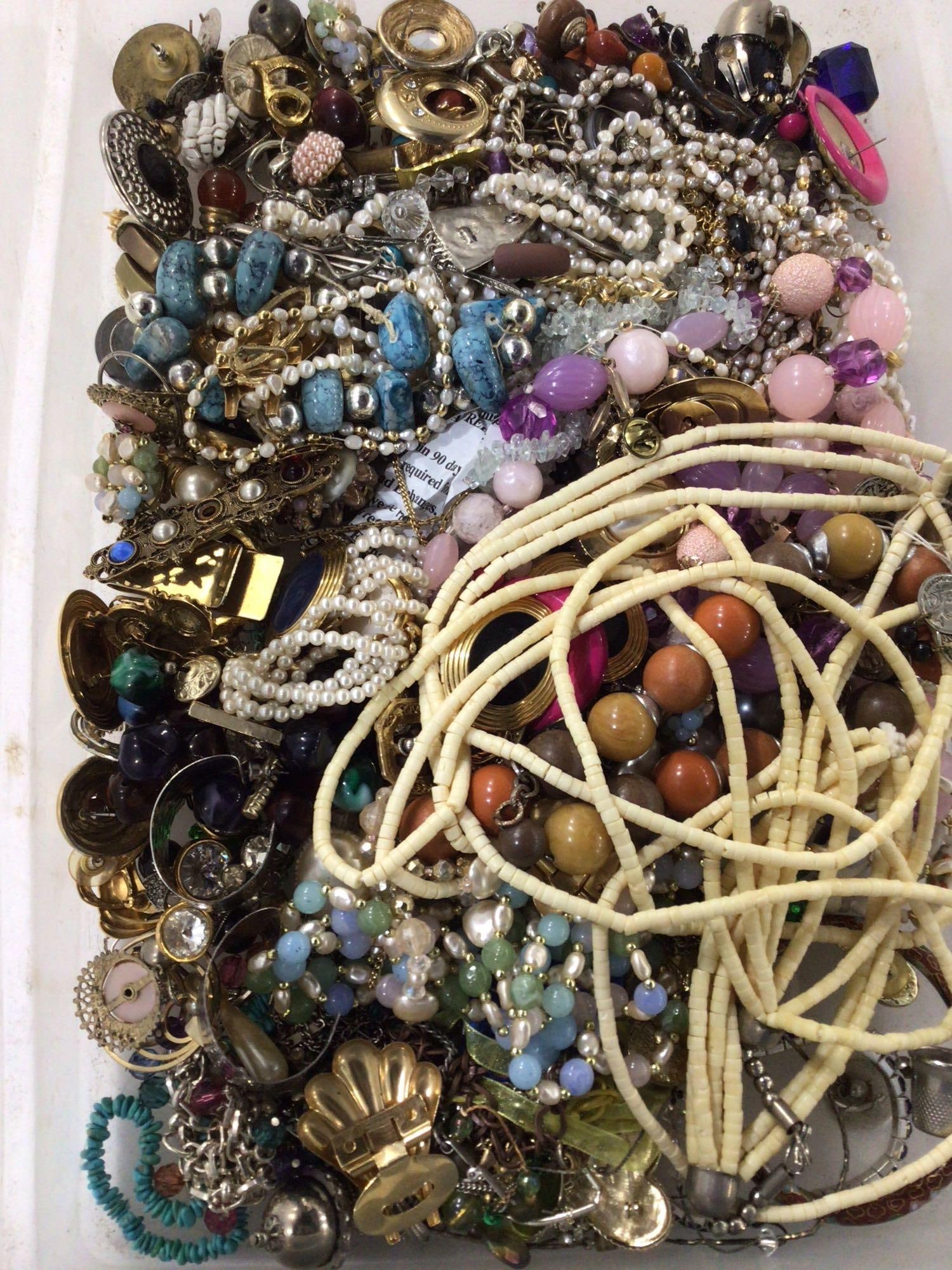 Necklaces, Bracelets, and Costume Jewelry: This lot has not been thoroughly checked out and most likely contains gold or silver items.