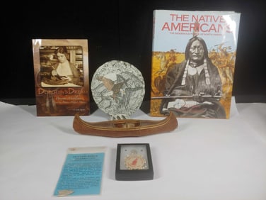 Wood Canoe, Literature, and Native American Items