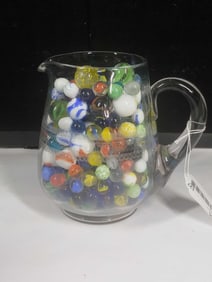Large Lot of Glass marbles & Shooters