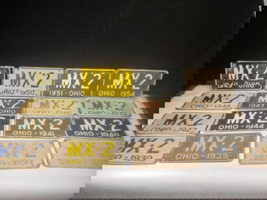 1936-1954 Ohio License Plates