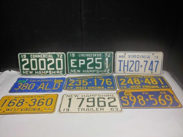 1958-1975 License Plates