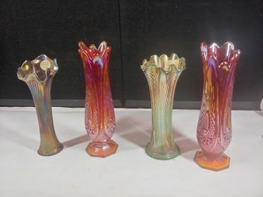 Northwood & indiana Glass Vases