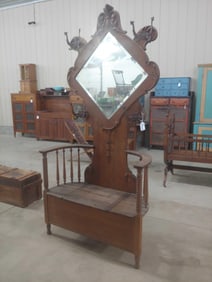 Empire Style Oak Hall Tree