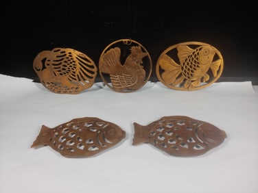 Fish and Rooster Trivets