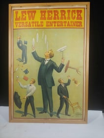 Lew Herrick Oddities Performer framed Litho