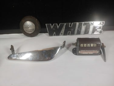 White Truck Emblems & Counter