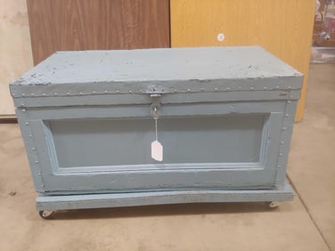 Robins Egg Blue Painted Tool Chest