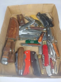 Sharp Fixed Blade & Various Pocket Knives