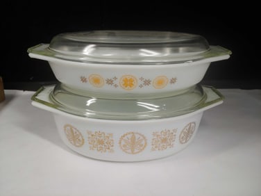 Special Promotional Hex Sign Pyrex and Town & Country Casserole Dishes