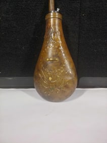 Civil War Clasped Hands Eagle Shot Flask