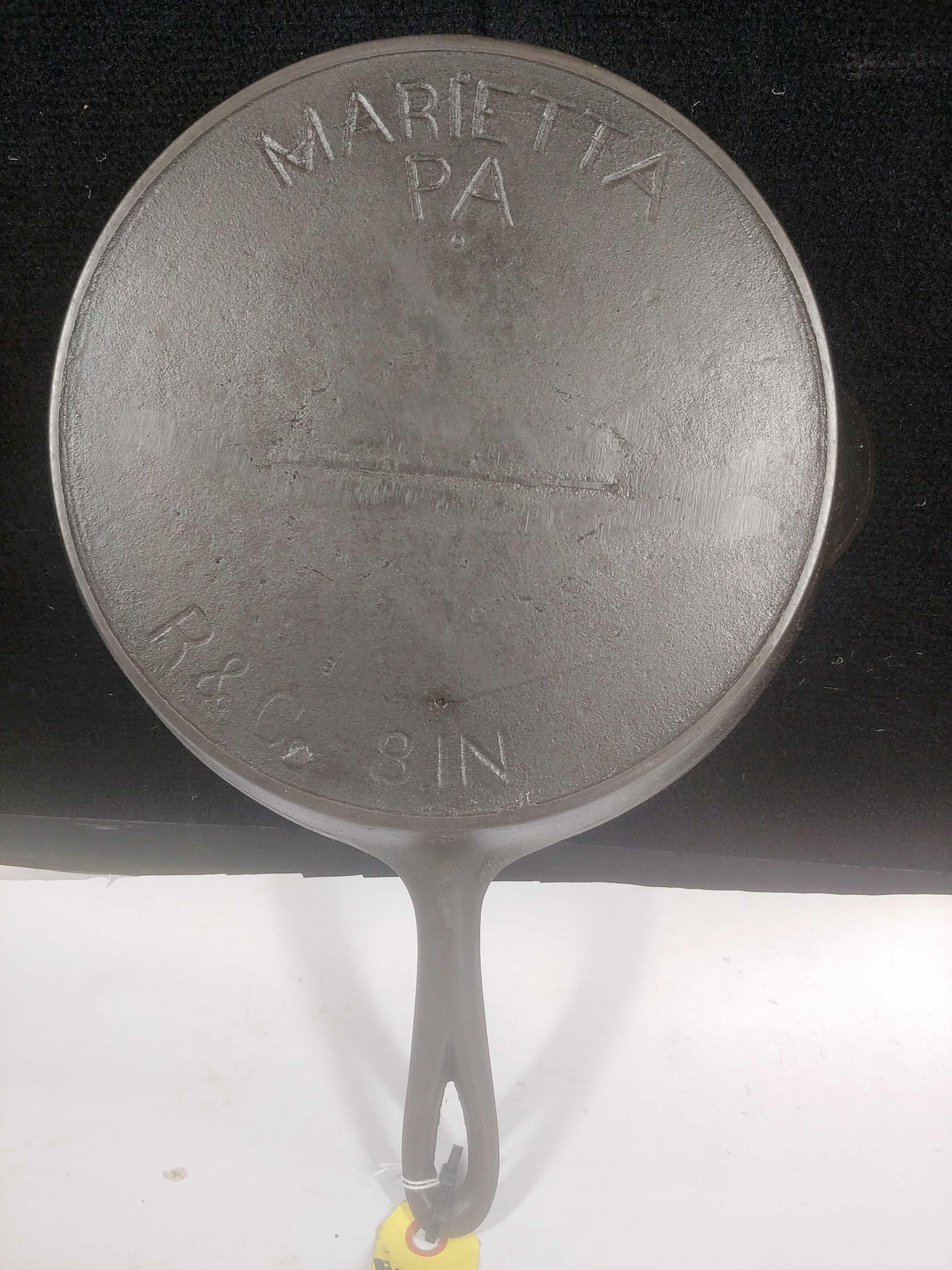 Marietta PA #8 Skillet: Clean interior with several minor pits. R&C 8in. With heat ring