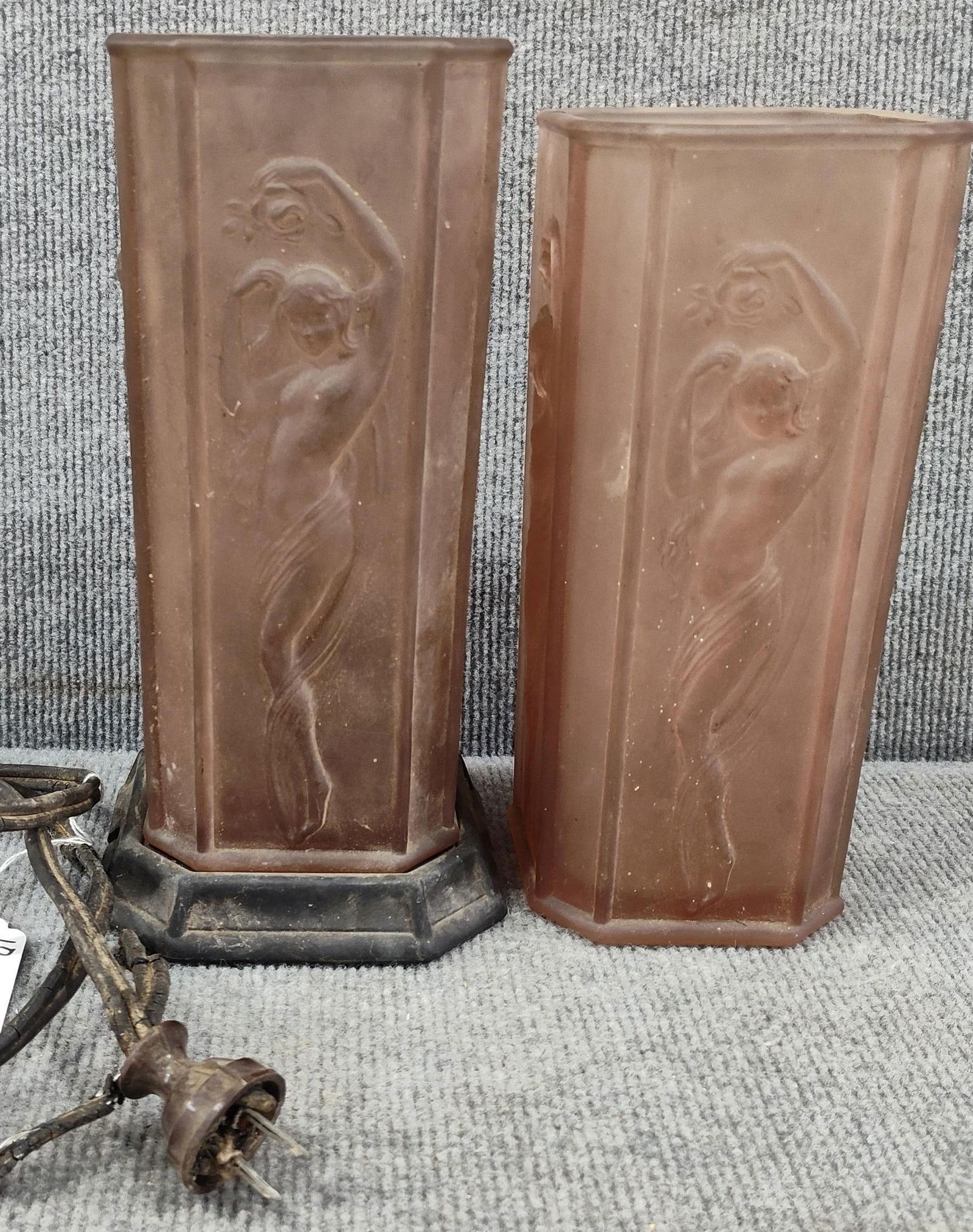 Tiffin Art Deco Dancing Girl Lamp & Shade (1 of 3)