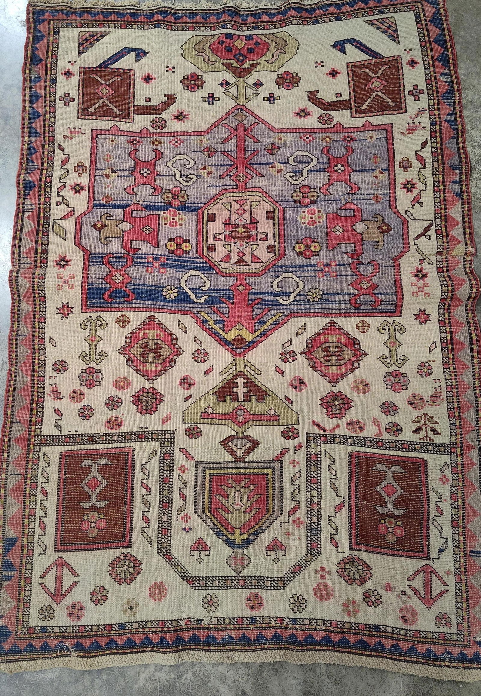 Hand woven Oushak Rug (1 of 3)