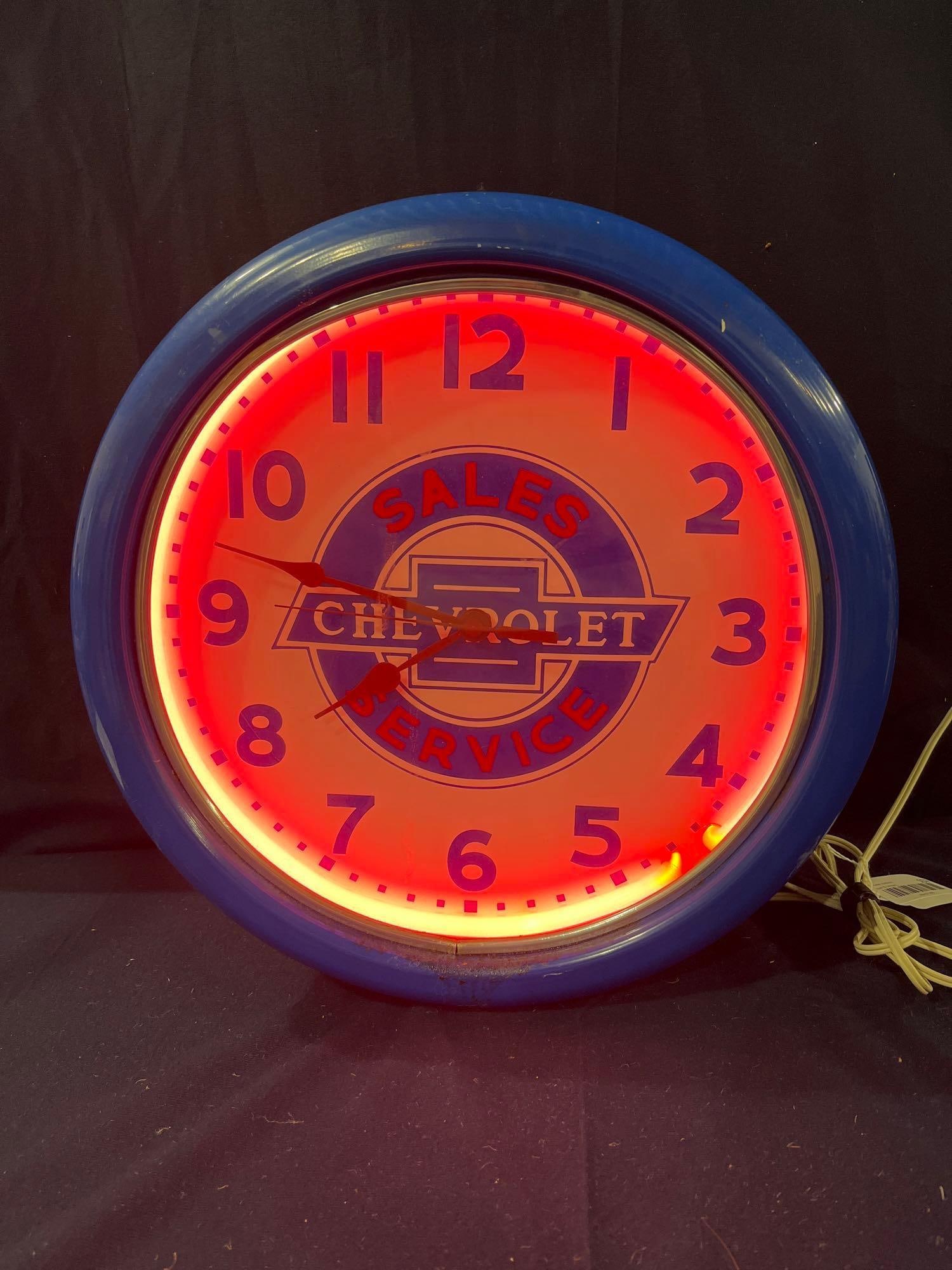 Chevrolet Neon Clock (1 of 4)