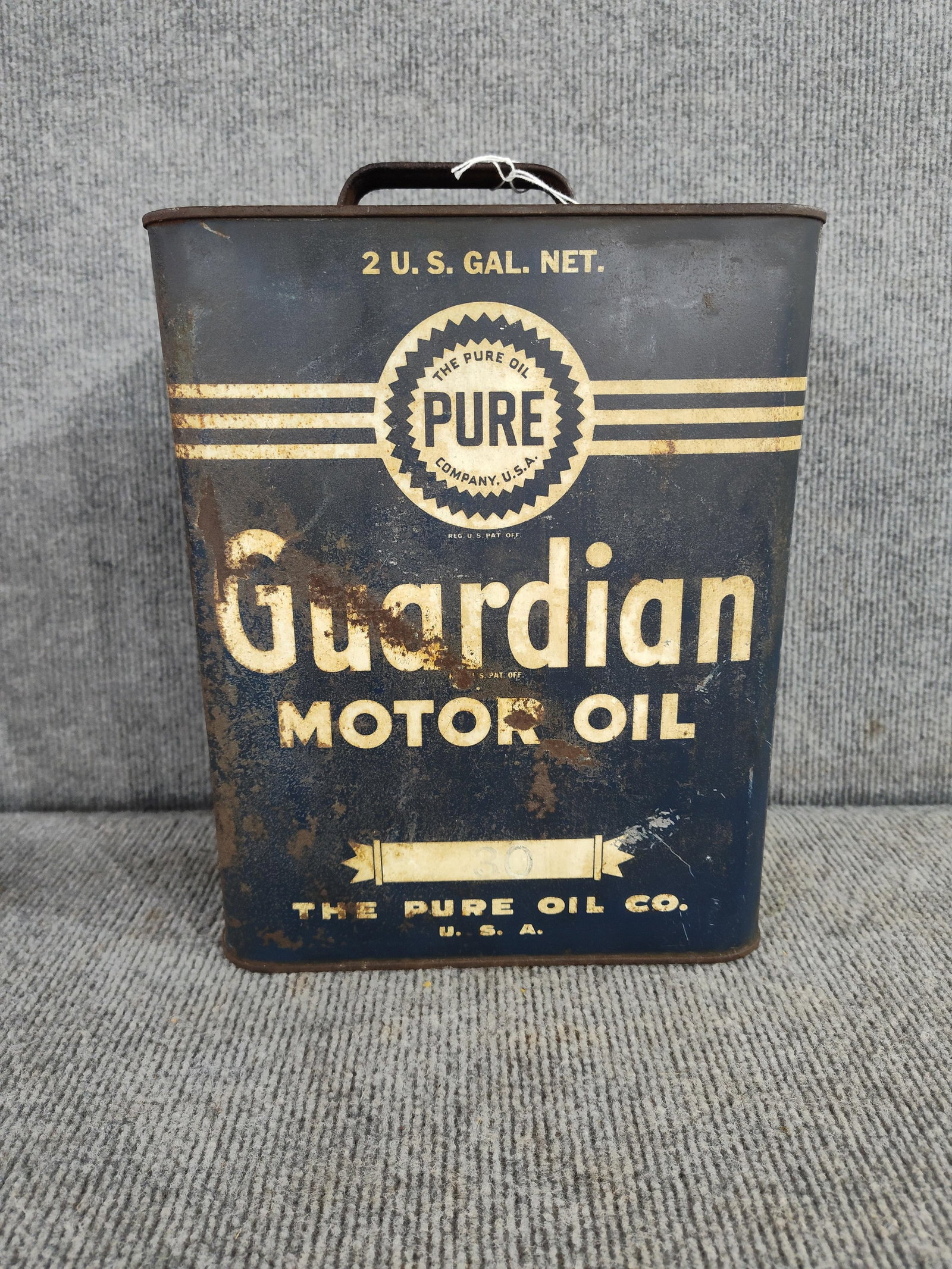 Pureguardian Motor Oil Can: 2 gallon, some minor surface spotting to all sides