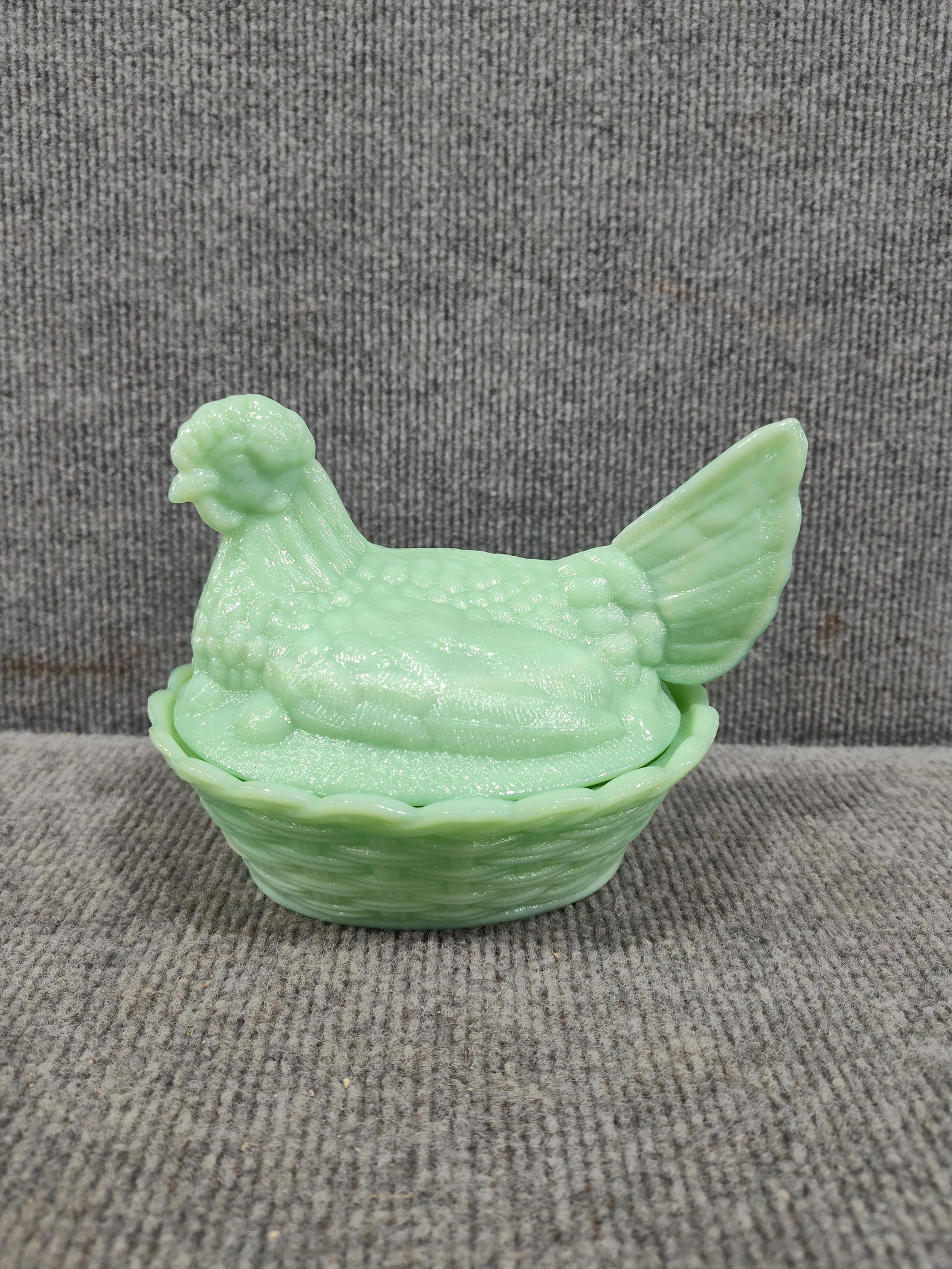 Jadeite Hen on Nest (1 of 3)