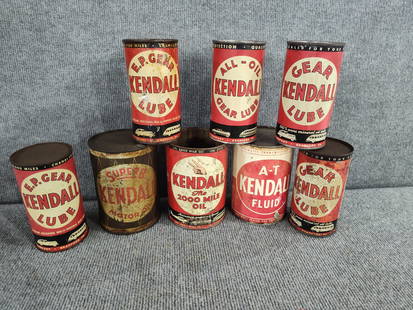 Kendall Lube & Oil Cans: All lube cans are full