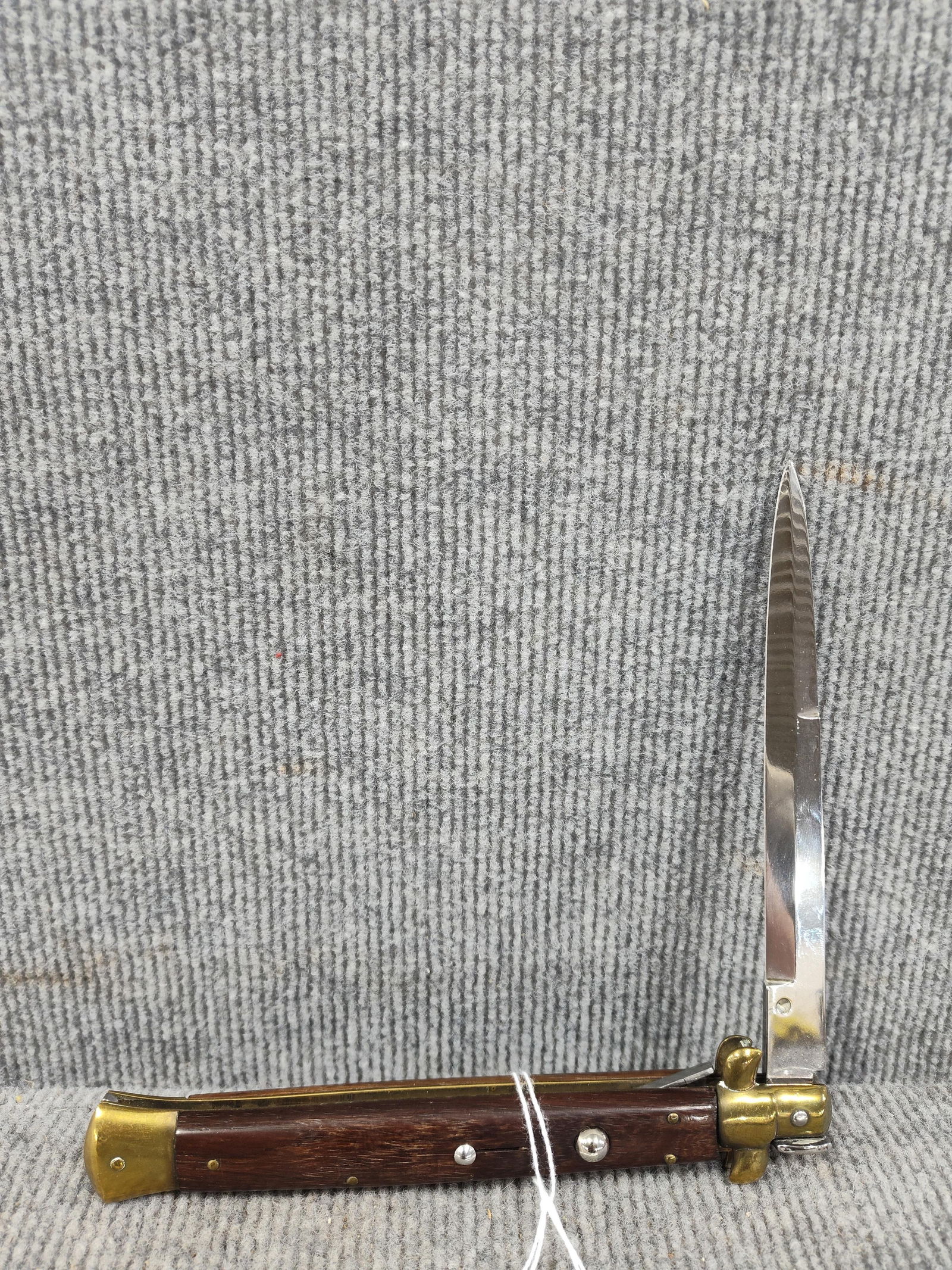 Large Stiletto Switchblade- Wood Handle (1 of 2)