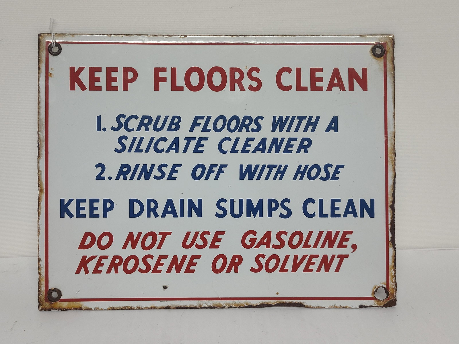 Keep Floors Clean Porcelain Sign (1 of 4)