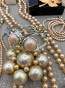 Art Deco to Mid Century Faux Pearl Costume Jewelry Collection