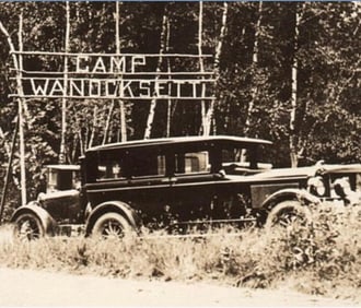 Paul Revere Auerhamer's 1930s Camp Wanocksett Staff Champion Knit Jacket & Camp Logo Sweatshirt