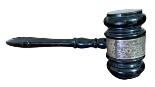 1927 Engraved Sterling Silver Masonic Ann Rutledge Chapter No 453 Secret Secret Society Gavel