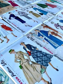 33 pc Vintage 1940s-1950s Fashion Garment Clothing Patterns