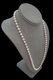 Quiet Luxury Luminous 7mm Cultured Pearl & 14k Gold Necklace