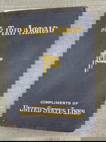 Antique 1924 United States Lines "My Trip Abroad" Ocean Liner England & Scotland Travel Diary