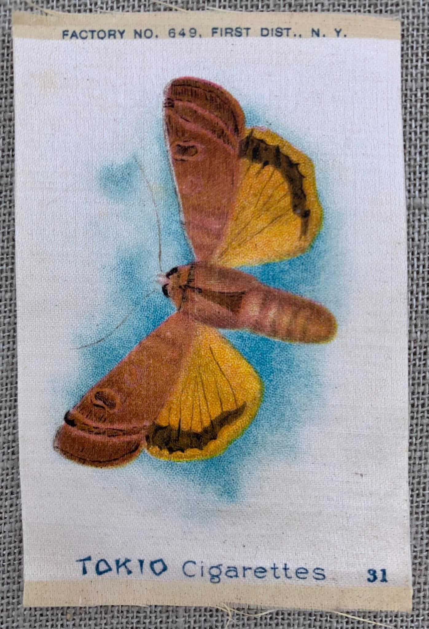 13 pc Early ZIRA & TOKIO Cigarette Butterfly, Moth, Fruit & Flower Silk Collection (1 of 7)