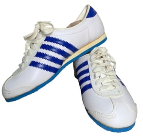1970s ALL SPORT Royal Blue Striped Old School Sporting Tennis Shoes, $3.33 Price Tag
