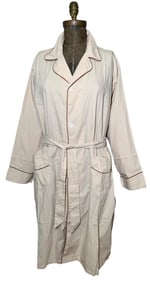 Mid Century Sanforized Men's JAYSON Fawn Cotton Belted Night Coat, Lounge Robe