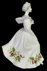 1987 Royal Doulton December Beauty Figure of the Month Porcelain Statue