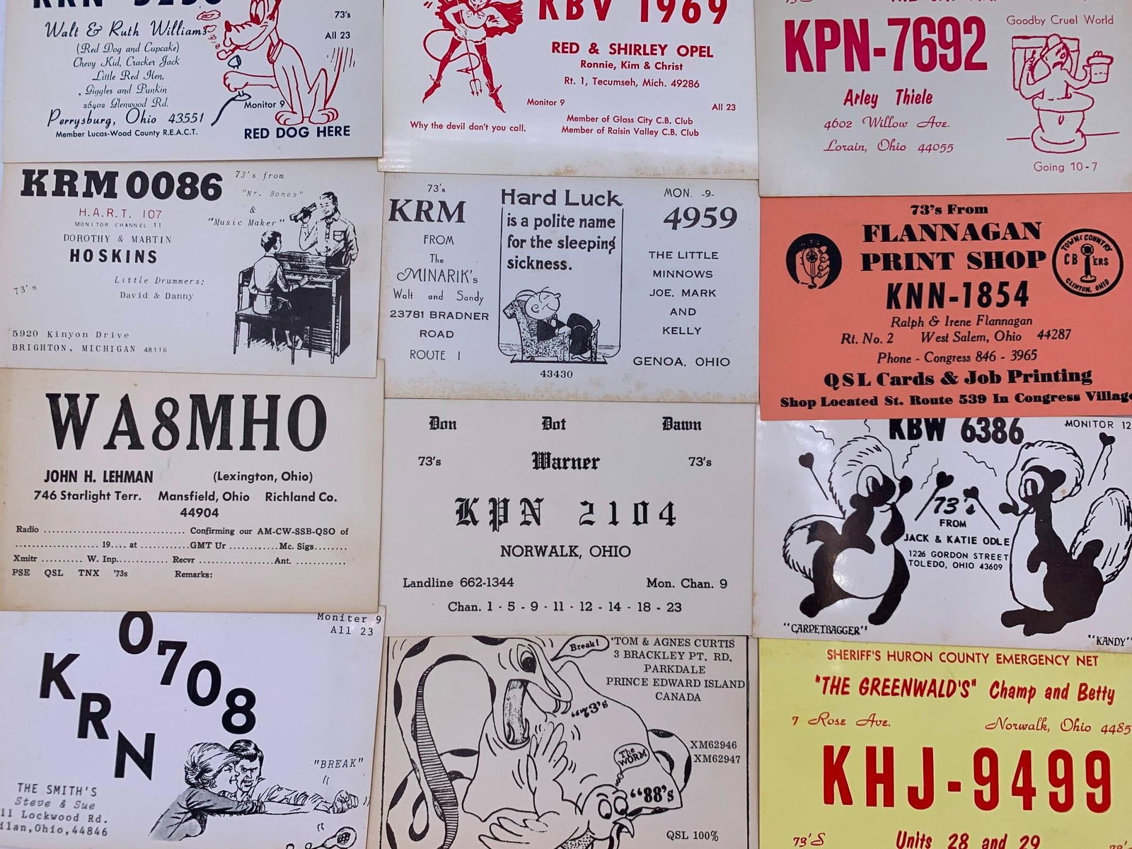 Paul Revere Auerhamer's 100 pc 1960s CB Radio Ohio Postcards & Ephemera Collection (1 of 14)