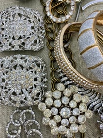 21 pc 1920s to 90s Sparkling Rhinestone Jewelry Collection