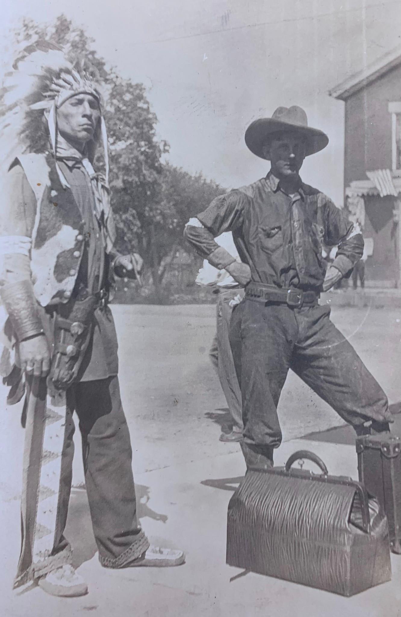 15 pc Wild West Antique Cowboy, Cowgirl, Photographs, Bolos and Vintage Western Souvenirs (1 of 12)