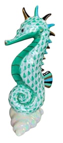 HEREND Hungary Incredible Porcelain Seahorse Marine Figurine