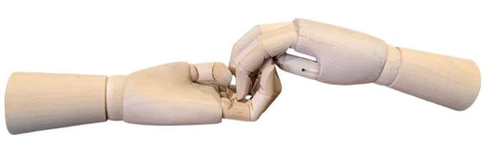 Pair of Adult Size Articulated Wood Mannequin, Shop Display, Curiosity Cabinet, Artist Hands