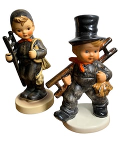 2 pc Goebel West Germany Chimney Sweep Figurines: #12 & KF 40