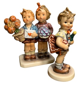 Two West Germany Hummerl Goebel Figurines: 50th Anniversary #416 & 1979 Special Edition #399