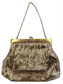 22 pc Whiting & Davis Golden Metal Mesh Evening Bag & Luxe Vintage Jewelry Collection