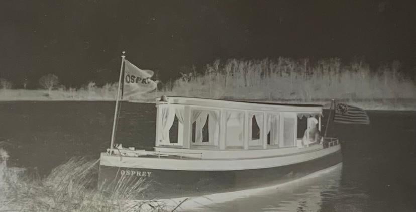 Four c1900 Lake Erie Sailboat & Pleasure Boat Kelly's Island Antique Glass Plate Negatives: Taken along the Lake Erie shoreline near The Islands (Kelly's/Bass), including images of the "Osprey", a marina, boats anchored along the shore with beach goers in the forefront and a luxury motor boa