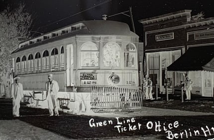 4 c1900 Berlin Heights Ohio Glass Plate Negatives & Tin Type Photo Collection: Trolley Car, Baseball