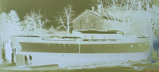 4 c1900 Lake Erie Pleasure Boat, Sailboat, Fishing Catch Kelly's Island Glass Plate Negatives