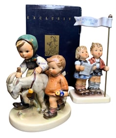 West Germany Goebel #334 & Germany Artist Signed #790 with Box Hummel Figurines