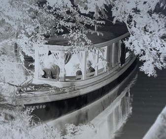 4 c1900 Lake Erie Islands Nautical Pleasure Boat Photography Antique Glass Plate Negatives