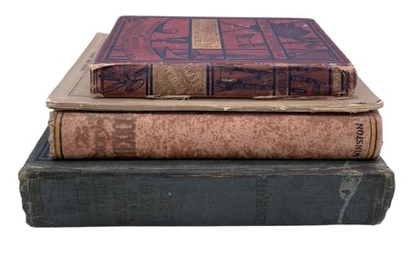 4 Antique Books: Roosevelt in Africa, Indian Scout, Story of Mexico & 1862 Almanac