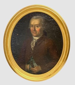 1790 Joseph Schmutzer 18th Century Gentleman's Oil on Canvas Portrait Painting