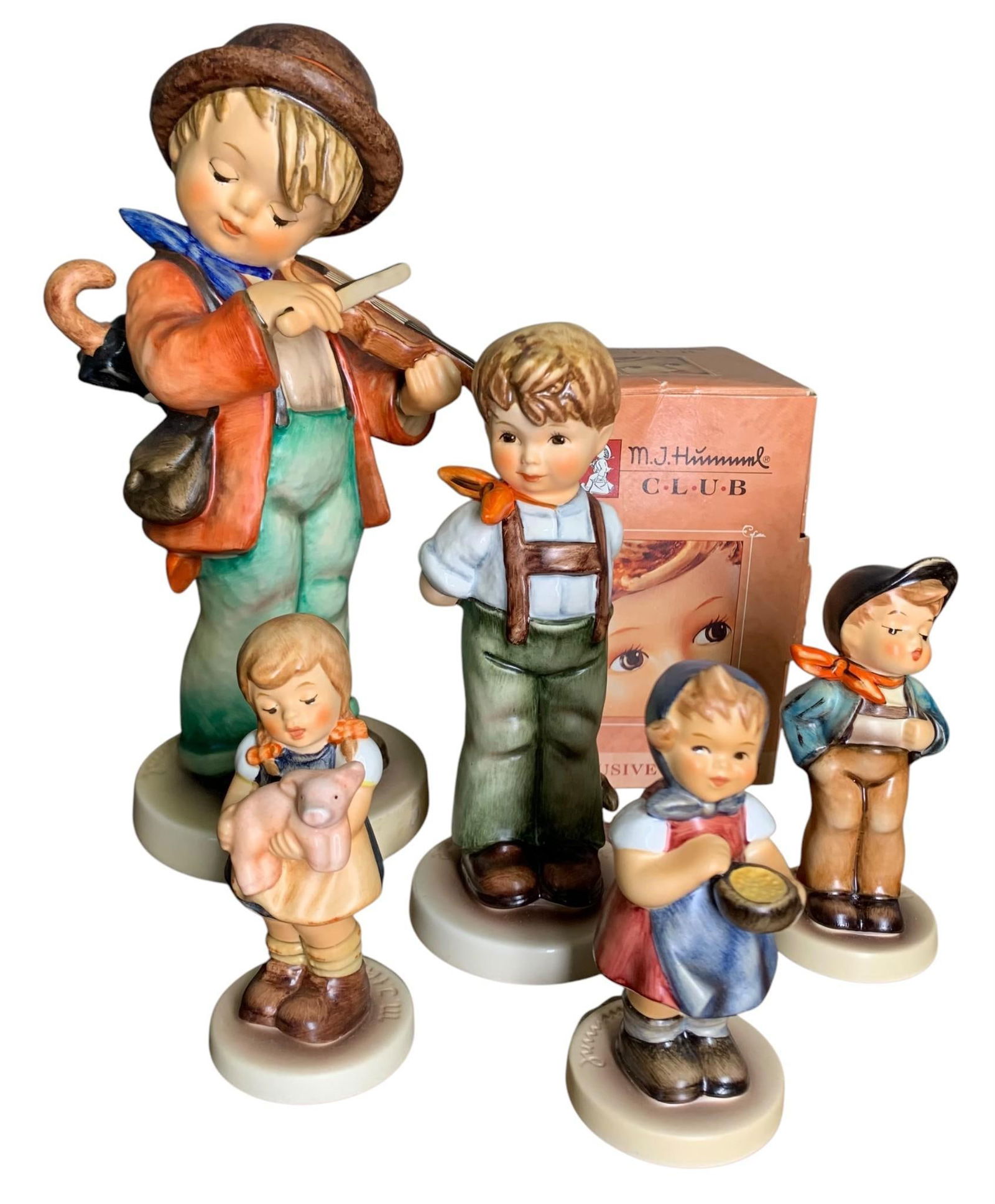 5 West Germany & Germany Goebel Hummel Figurines: #2/I, #560, #626, #629, 2052 in the Box (1 of 10)